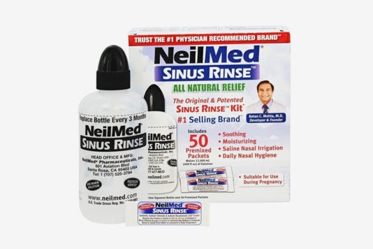 NeilMed sinus rinse kit.